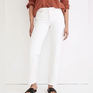 Madewell Mid-Rise Perfect Vintage Straight Jean White